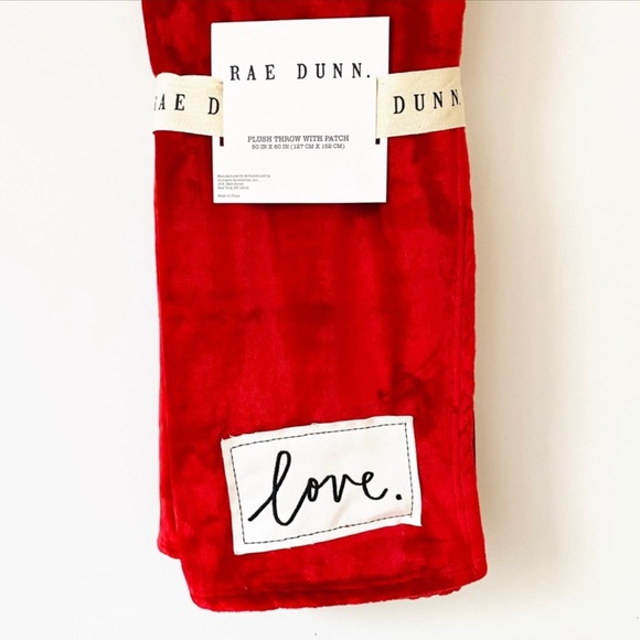 Rae Dunn Plush Throw with Patch - Picture 2 of 4